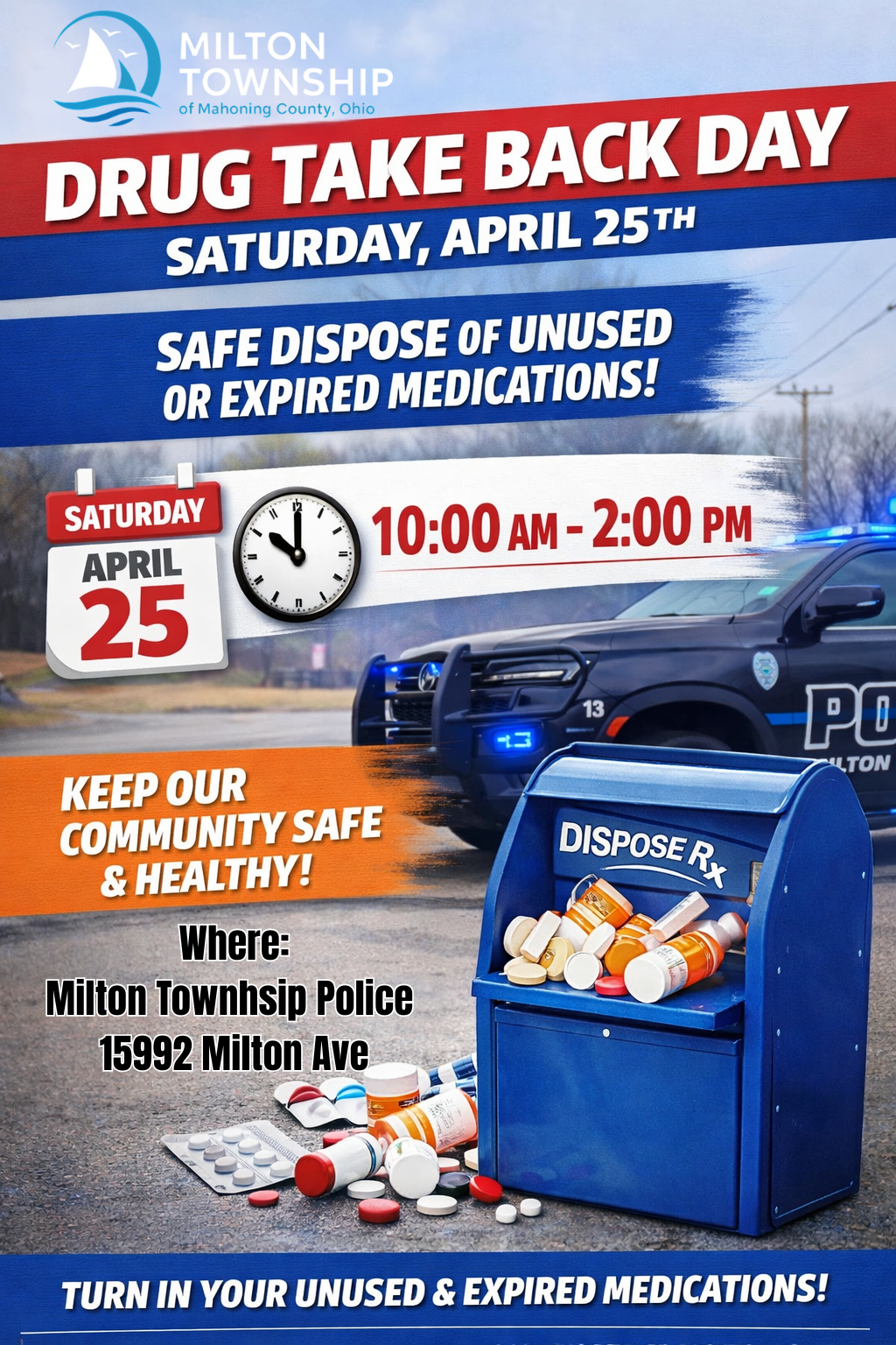 Where Miltont Townhsip Police 15992 Milton Ave